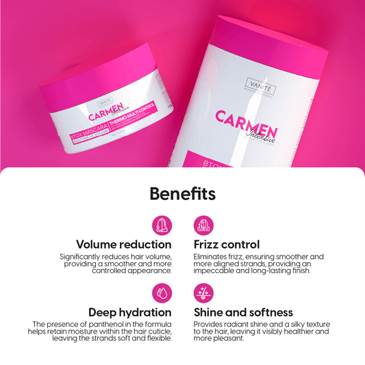 Btox Carmen Intensive | Volume Reduction and Hydration | For All Hair Types | 1kg - Make Beauty International