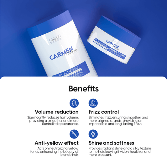 Kit - 1 Unit Btox Carmen Sensitive + 1 Unit Btox Carmen Platinum + 1 Unit Btox Carmen Itensive | Thermo Control Quaternized | 1kg - Make Beauty International
