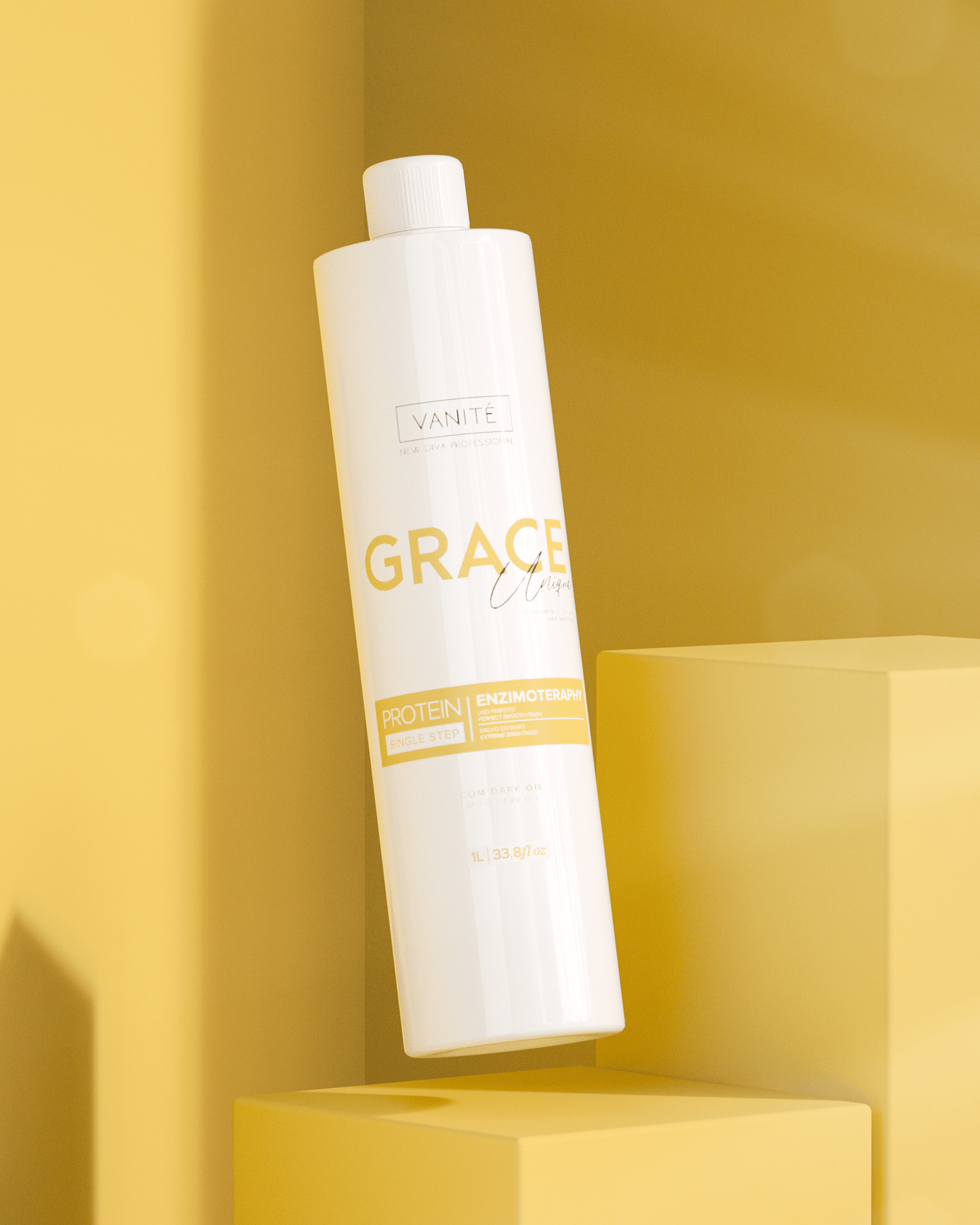 Grace Unique | Straightening Without Odor and Without Burning | For All Hair Types | 1000ml (33.8 fl oz) - Make Beauty International