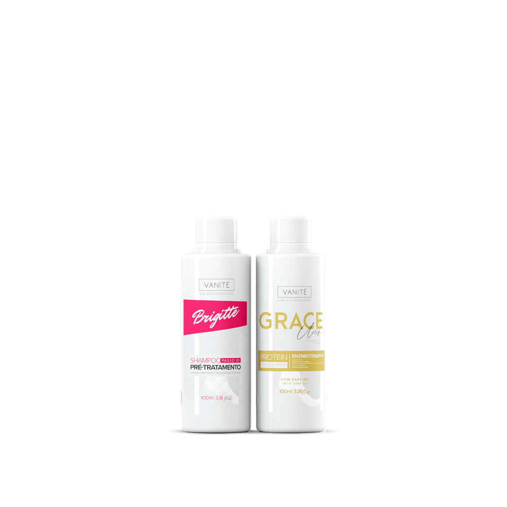 Kit - 1 unit Grace Enzimoteraphy Unique + 1 unit Brigitte Pre-Treatment Shampoo | 100ml - Make Beauty International