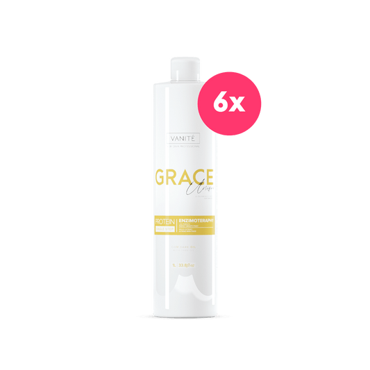 6 units Grace Unique | Straightening Without Odor and Without Burning | For All Hair Types | 1000ml (33.8 fl oz) - Make Beauty International