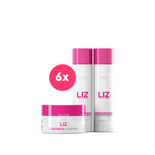 Kit - 6 Units Home Care Liz | 6 Shampoos + 6 Conditioners + 6 Masks | For All Hair Types - Make Beauty International