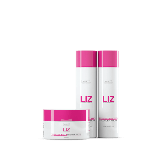 Kit Home Care Liz | 01 Shampoo 250ml+ 01 Conditioner 250ml + 01 Mask 300g | For All Hair Types - Make Beauty International