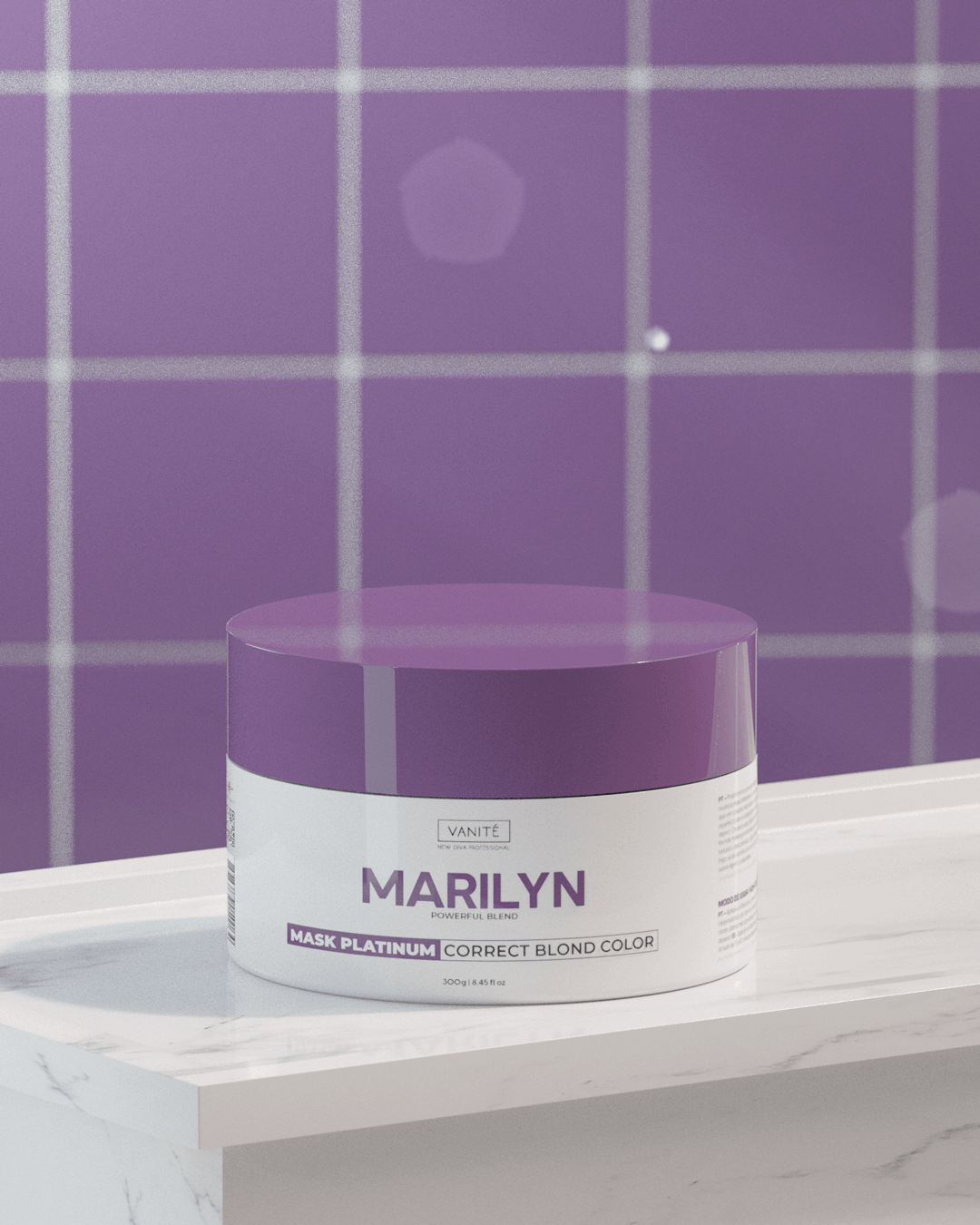 Marilyn Home Care Mask | Color Revitalization, Nutrition and Hydration | For Blondes and Grays | 300g - Make Beauty International